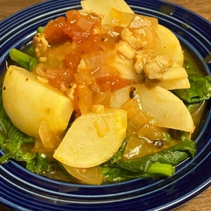 かぶと鶏肉のトマト煮